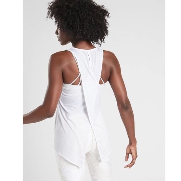 Athleta Essence Vital Tie Back Tank Top WHITE XXS - Picture 14 of 16